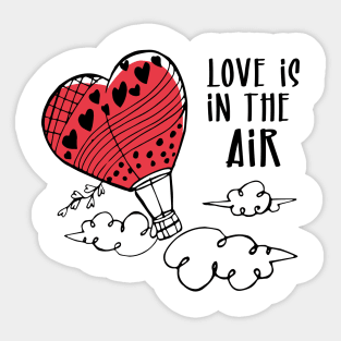 Love is in the air valentines day gift Sticker